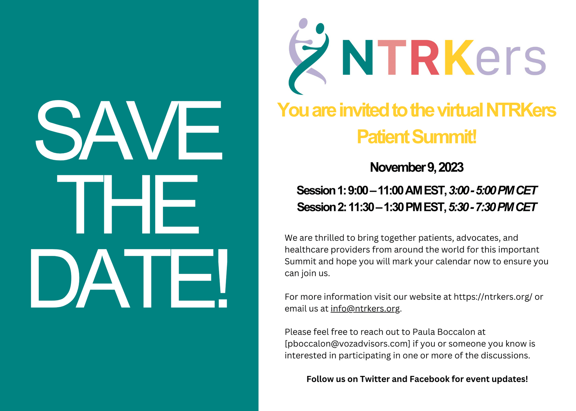image for Save The Date: NTRKers Patient Summit